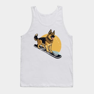 Ride with a Purpose: Snowboarding German Shepherd Design that Plants Trees Tank Top